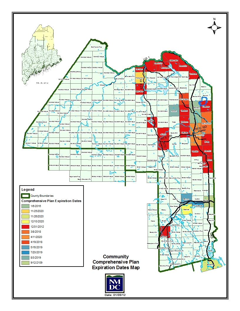 Aroostook County Comprehensive Plan Status Map