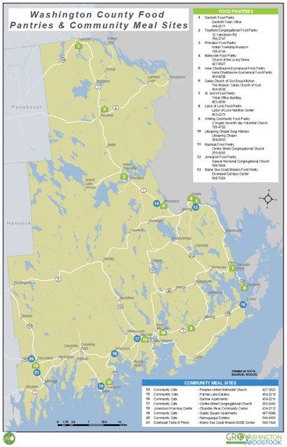 Washington County Food Pantries map