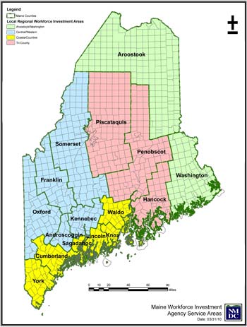 Aroostook Washington Economic Development District Map